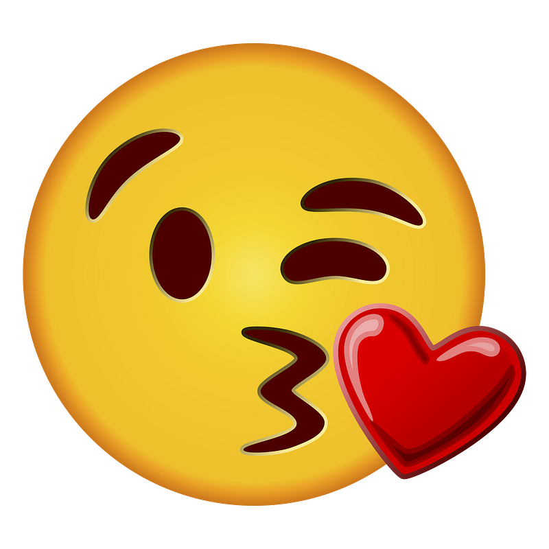 Kiss Face Emoji Png Graphic