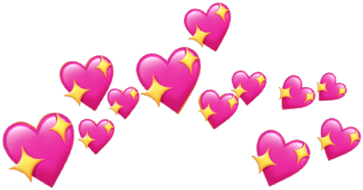 Aesthetic Pink Hearts Png