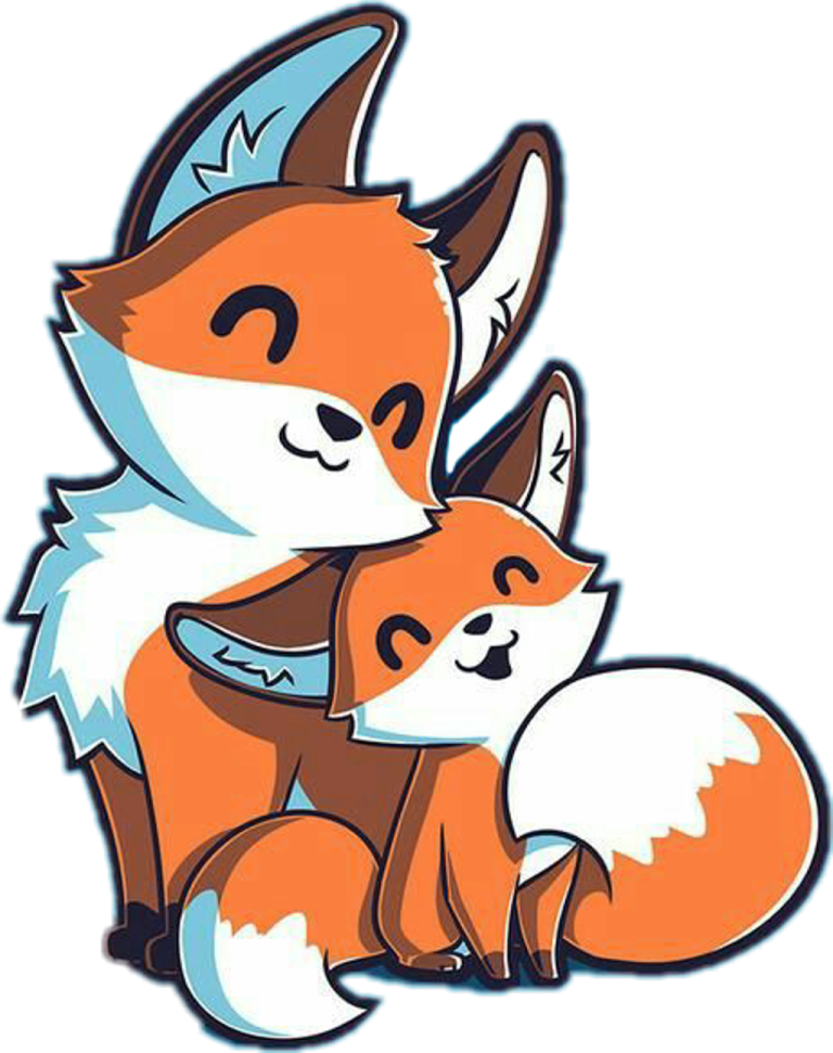 Kawaii cute fox drawings clipart - Download Free Png Images