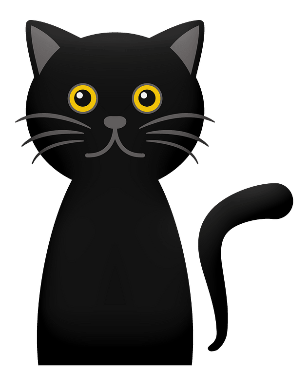 Cartoon Black Cat Clipart. Free Download Transparent .Png