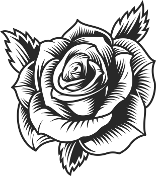Rose Png Black And White