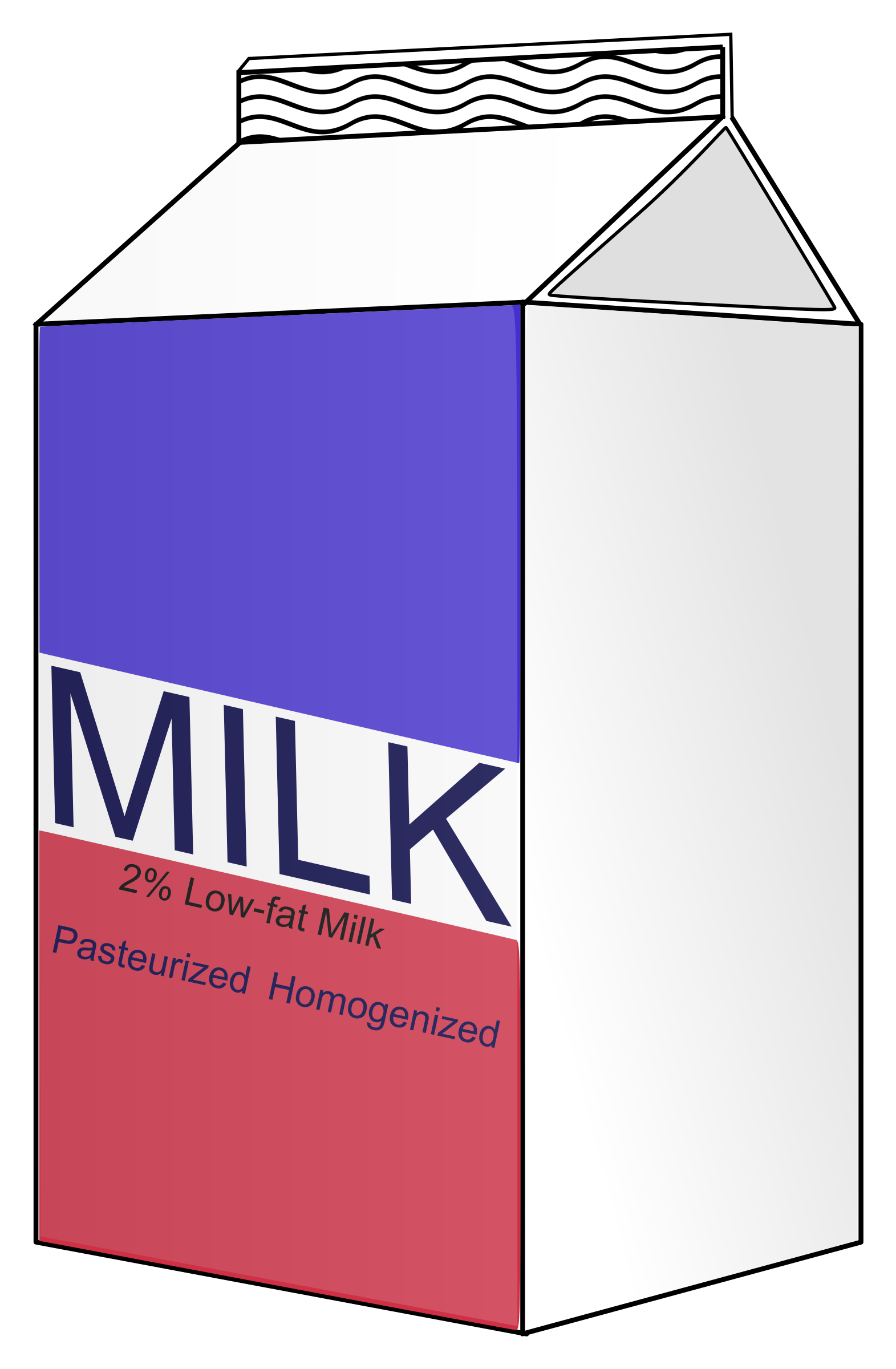 Milk Carton Vector Clipart Image