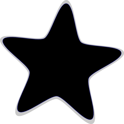 Star Black And White Large Star Clip Art Black And