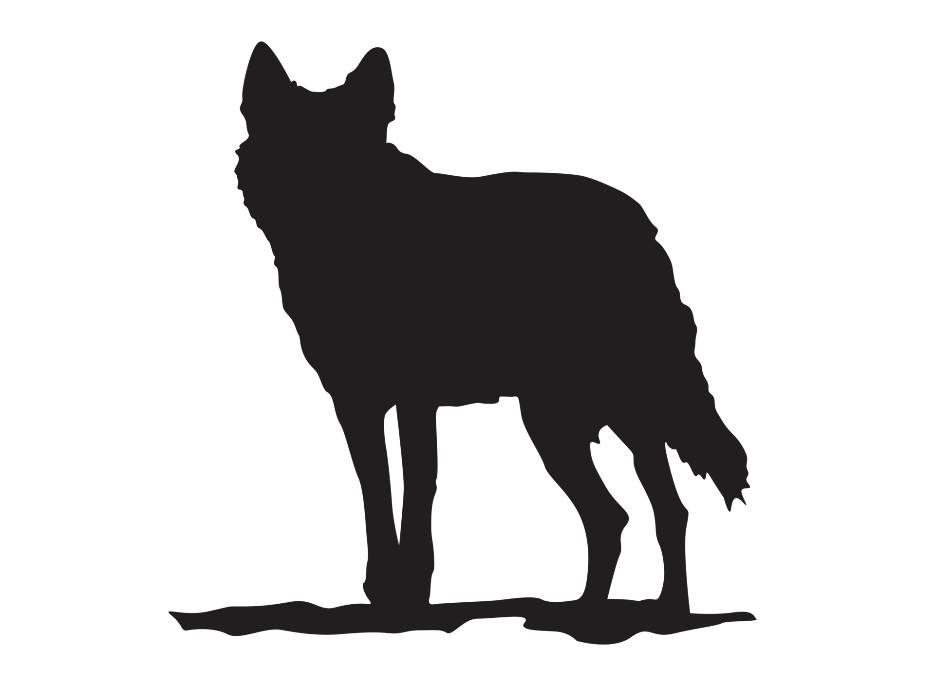 Silhouette wolf png full hd png