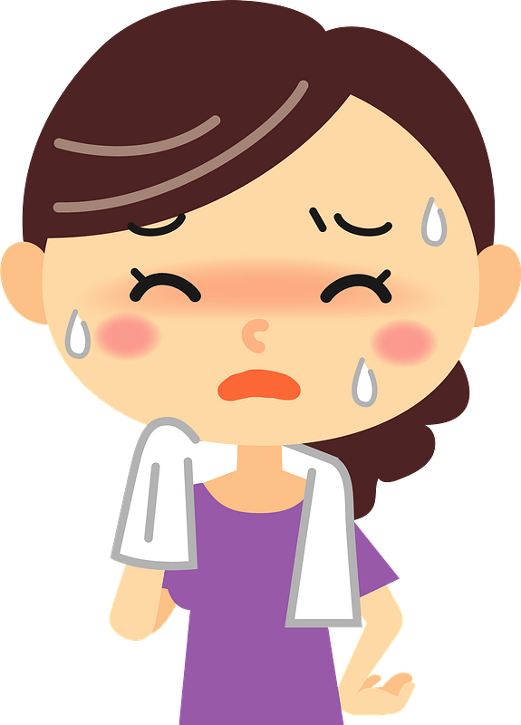 Woman Is Sweating Clipart. Free Download Transparent .Png